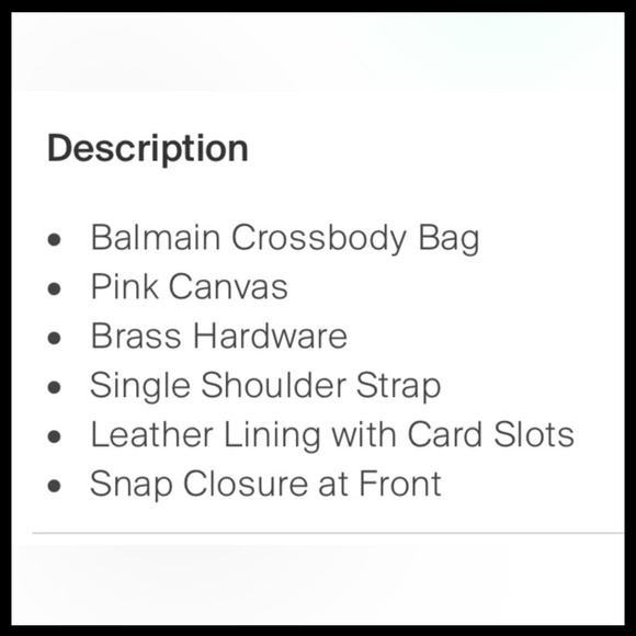 *Balmain* PRISTINE Leather Trimmed Pink Jacquard Canvas Monogram Crossbody - Picture 5 of 13